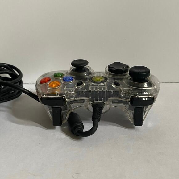 Xbox 360 Transparent Wired Controller Pad afterglow Clear Green LED - Picture 8 of 9